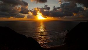 唯美夕阳海岸