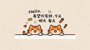 橘猫送福