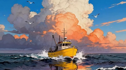 霞海归舟