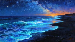 夜景星空海景