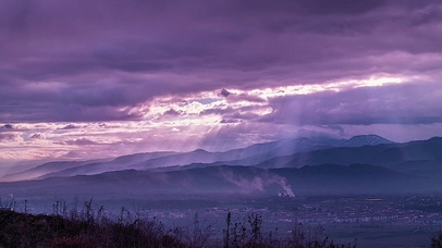 超清-夕阳下的村庄
