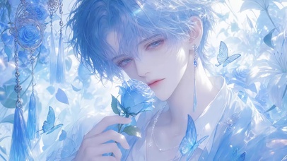 蓝调贵气美少年