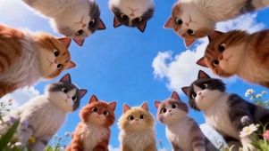 来自猫咪的俯视