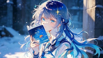 雪中少女