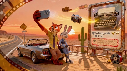 沙漠日落情侣时光