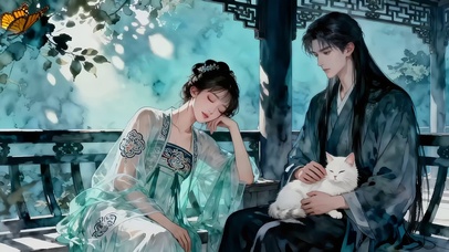 小亭处惬意休憩的情侣2