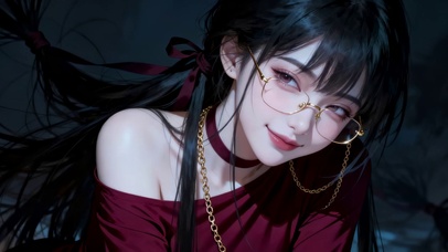 治愈金丝眼镜女孩