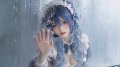 治愈雨滴少女