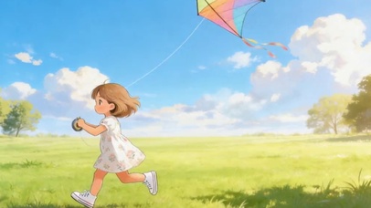 小女孩风筝