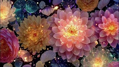 俯瞰绚烂唯美荷花湖泊