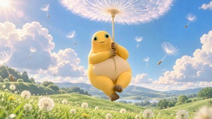 蒲公英飞翔奶蛙