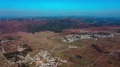山顶风景山村风景