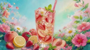 夏日水蜜桃果汁