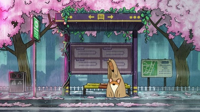 柯基躲雨-柯基动画