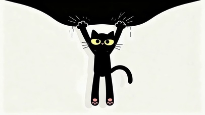 顽皮的黑猫