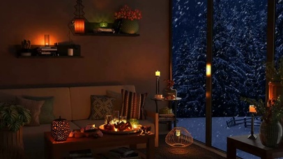 温暖舒适的冬夜