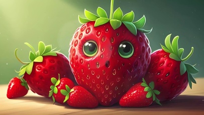 清新治愈可爱草莓