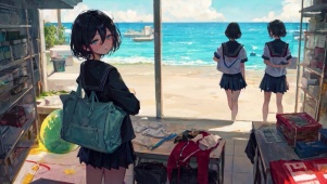 阳光沙滩女孩