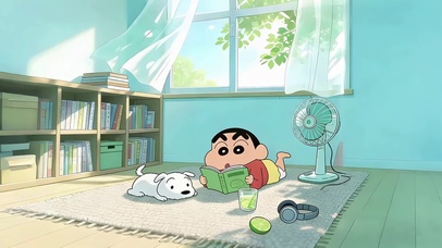 夏日乘凉的小新