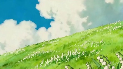 白云树木带鱼屏