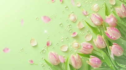 唯美清新的郁金香