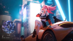赛博朋克城市少女