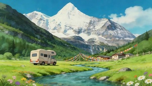 雪山房车漫游