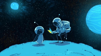 4k宇航员和企鹅