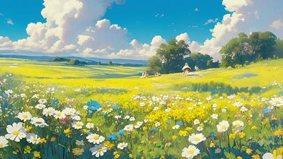 郊外花丛