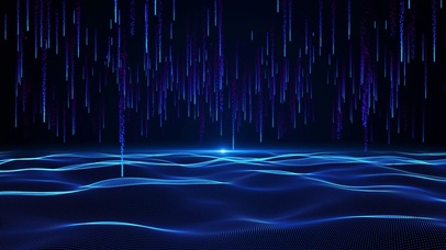 蓝色海洋掉落粒子