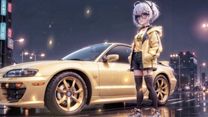 汽车小女孩