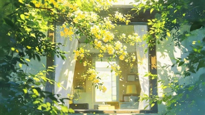 治愈鲜花小亭
