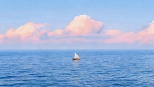 海面小帆船