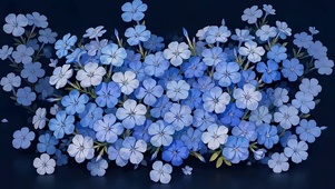 蓝花静夜开