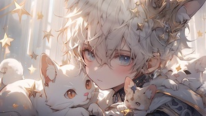 男孩和猫咪
