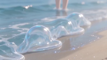 海盐蓝 海边