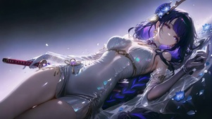 浪漫紫发少女