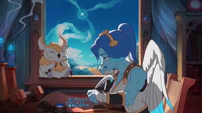 深夜学习的少女