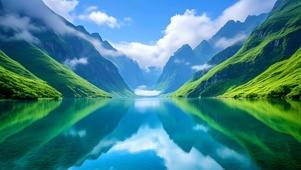 护眼山水湖泊