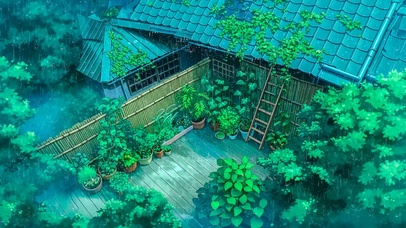 雨天小院