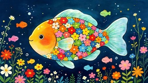 花斑大鱼海底漫游