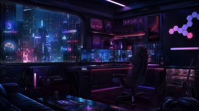 赛博朋克房间
