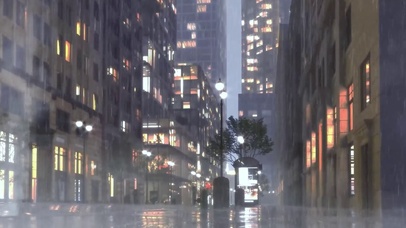 城市雨天街道