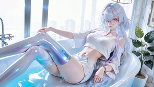 浅发浴缸姬莫宁