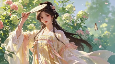 俏皮古装少女