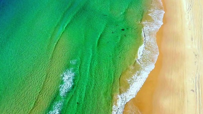 唯美沙滩海浪4K