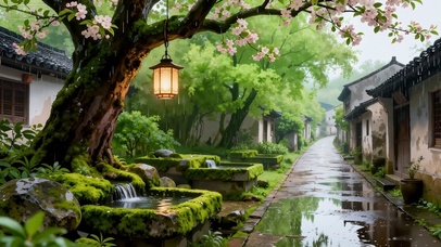 雨中美景