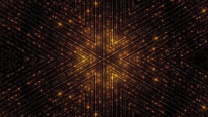 黄金色炫酷金色粒子线条