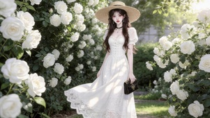 繁花夏日女孩