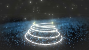 圣诞梦幻星辰海洋金色粒子圣诞树